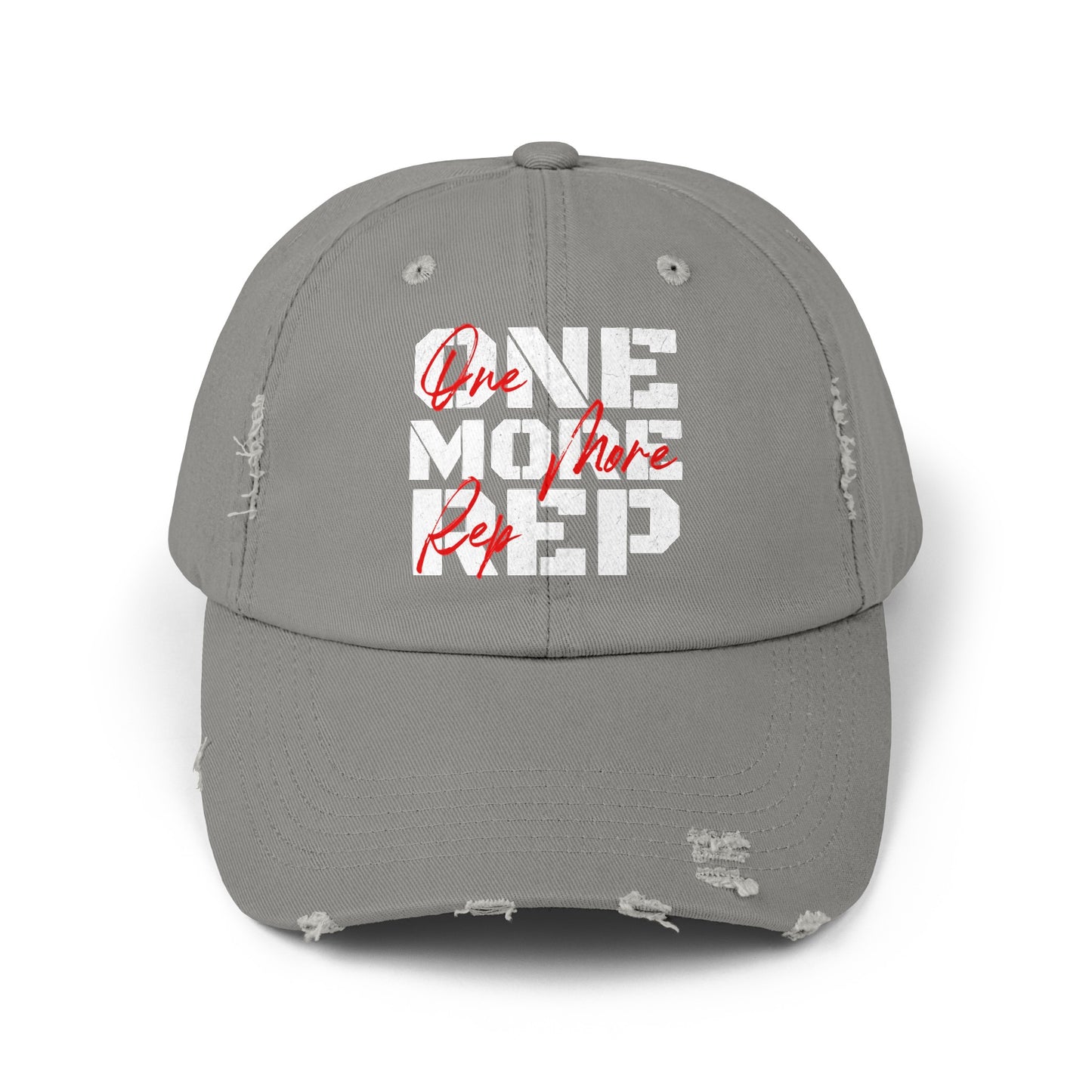 One More Rep Unisex Distressed Cap