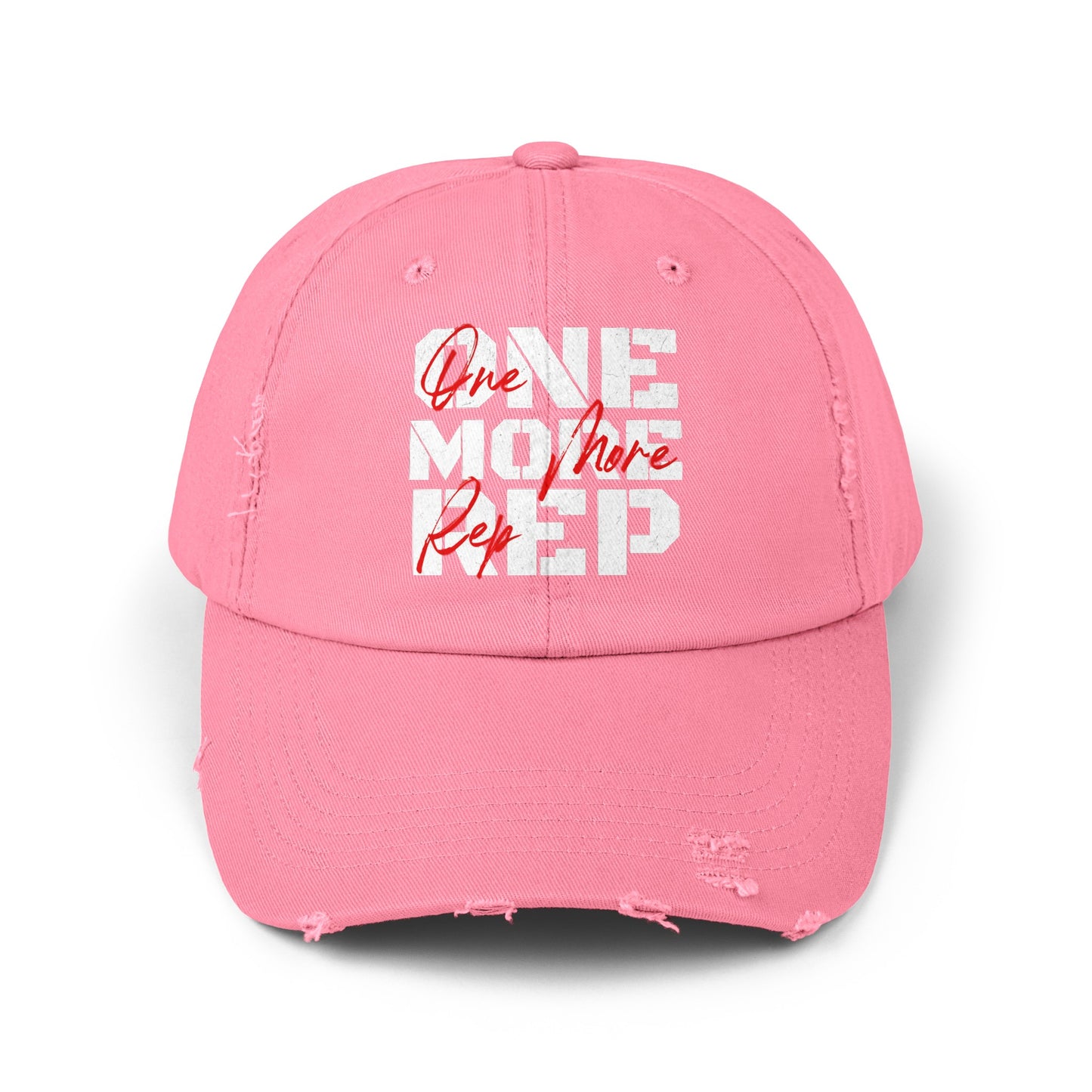 One More Rep Unisex Distressed Cap