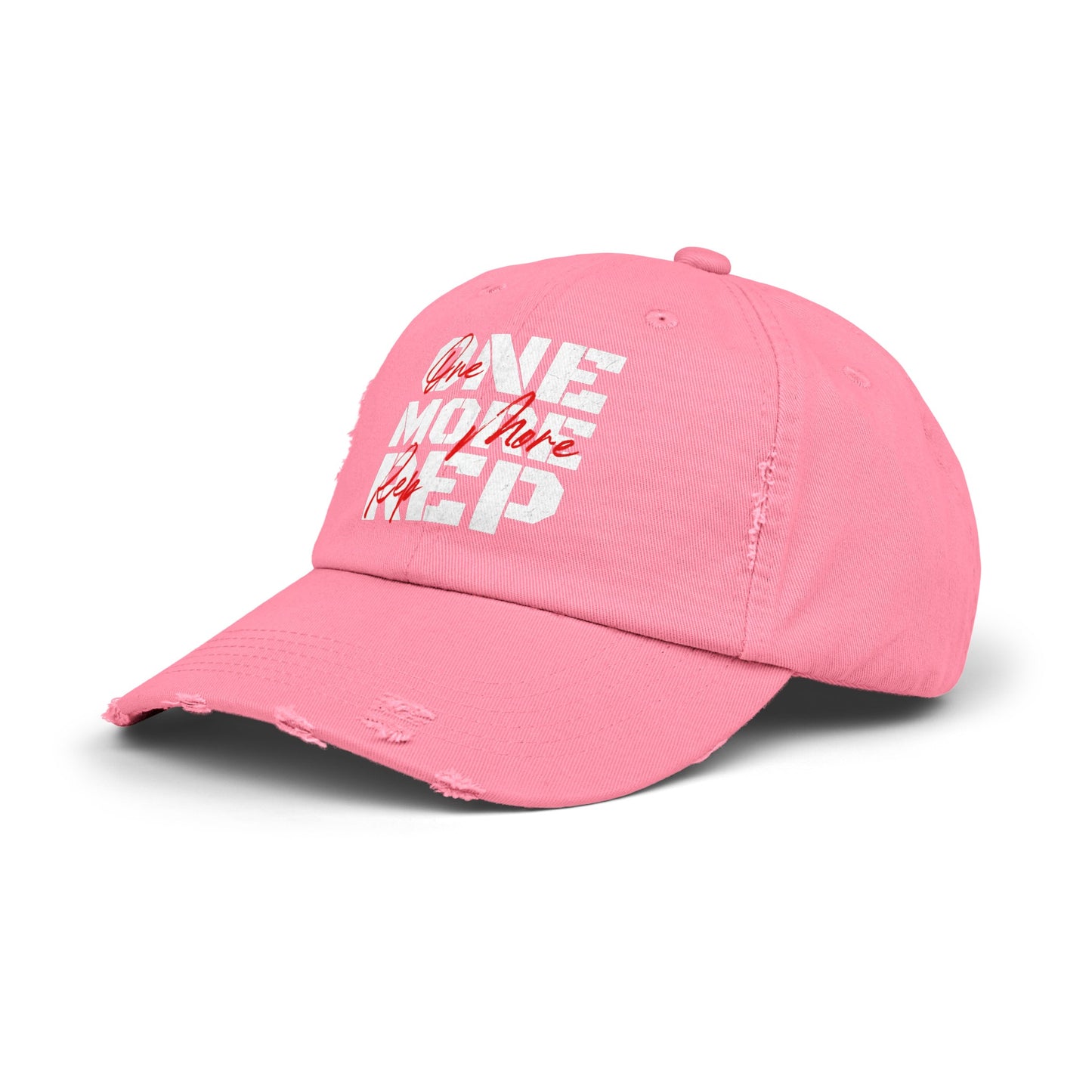 One More Rep Unisex Distressed Cap