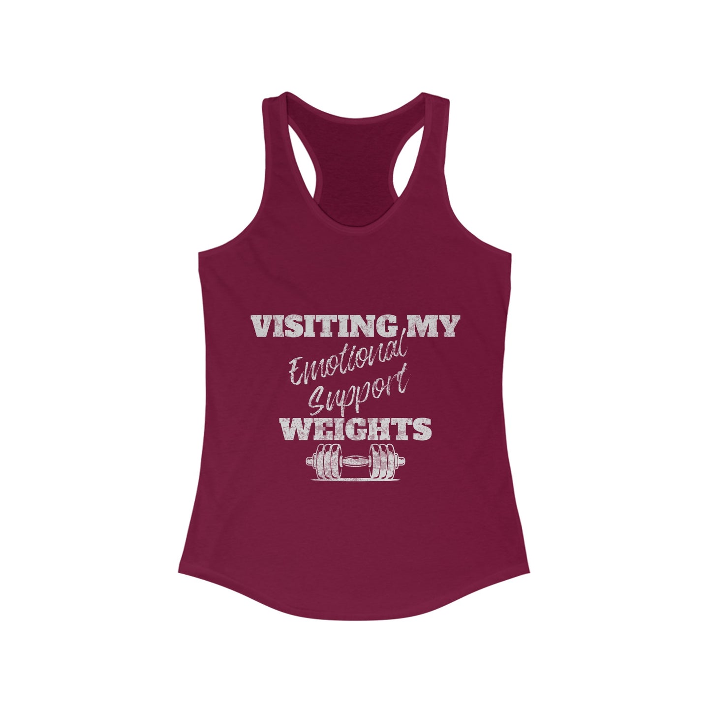 Emotional Support Weights Women's Ideal Racerback Tank