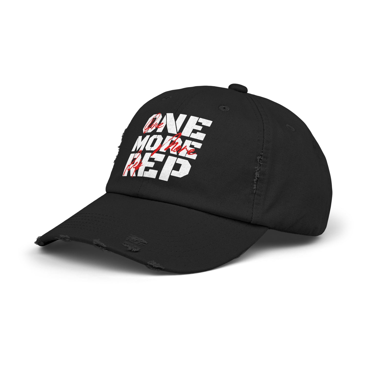 One More Rep Unisex Distressed Cap