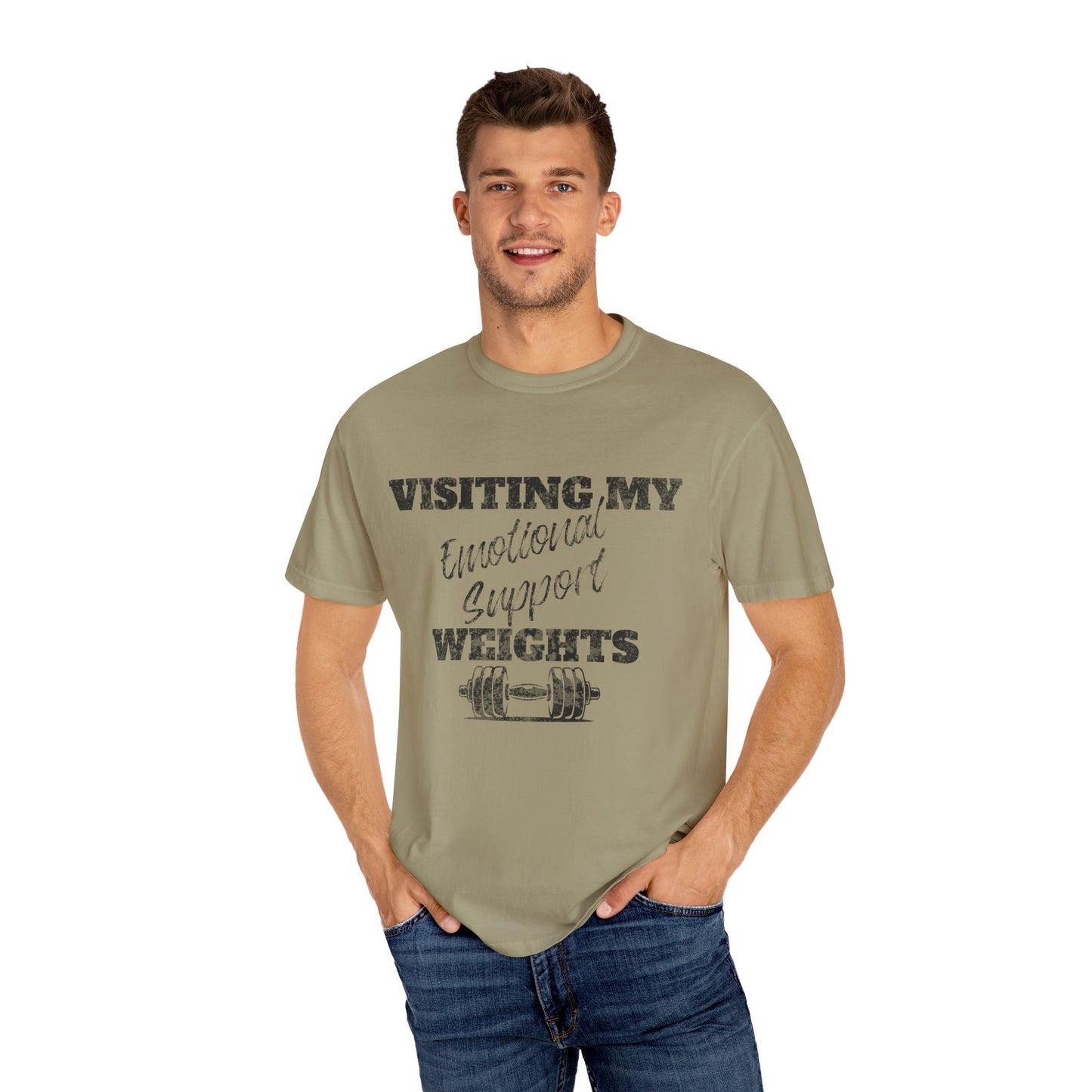 Emotional Support Weights Unisex Garment-Dyed T-shirt