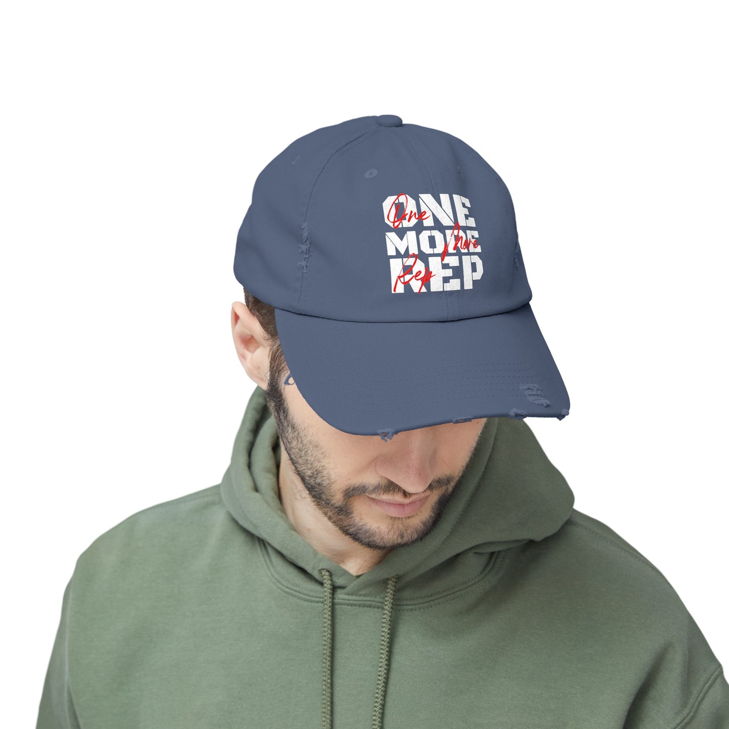 One More Rep Unisex Distressed Cap