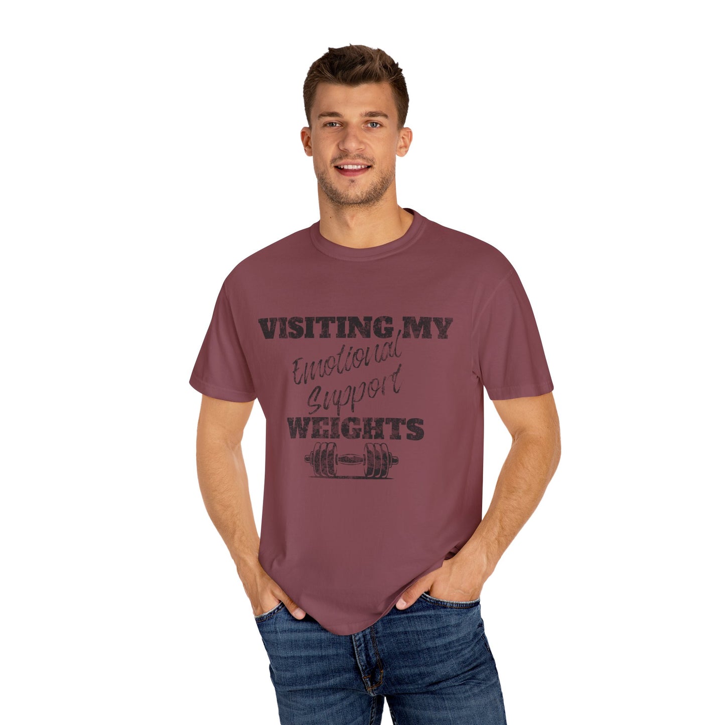 Emotional Support Weights Unisex Garment-Dyed T-shirt