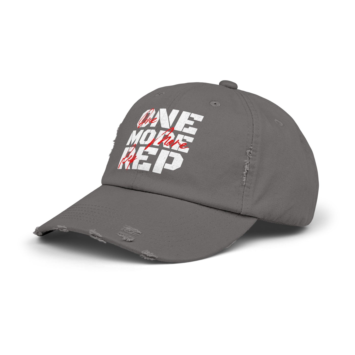 One More Rep Unisex Distressed Cap