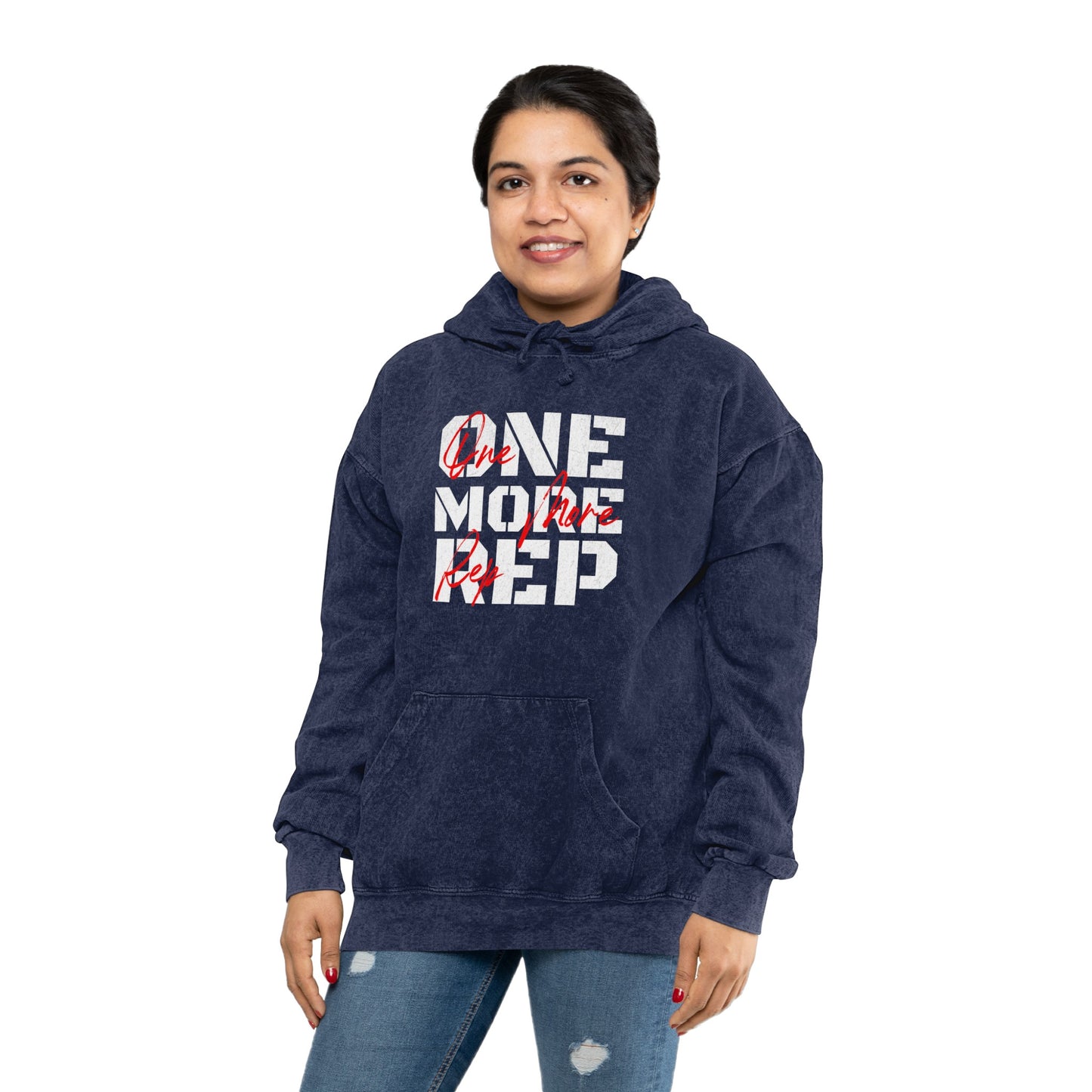 One More Rep Unisex Mineral Wash Hoodie