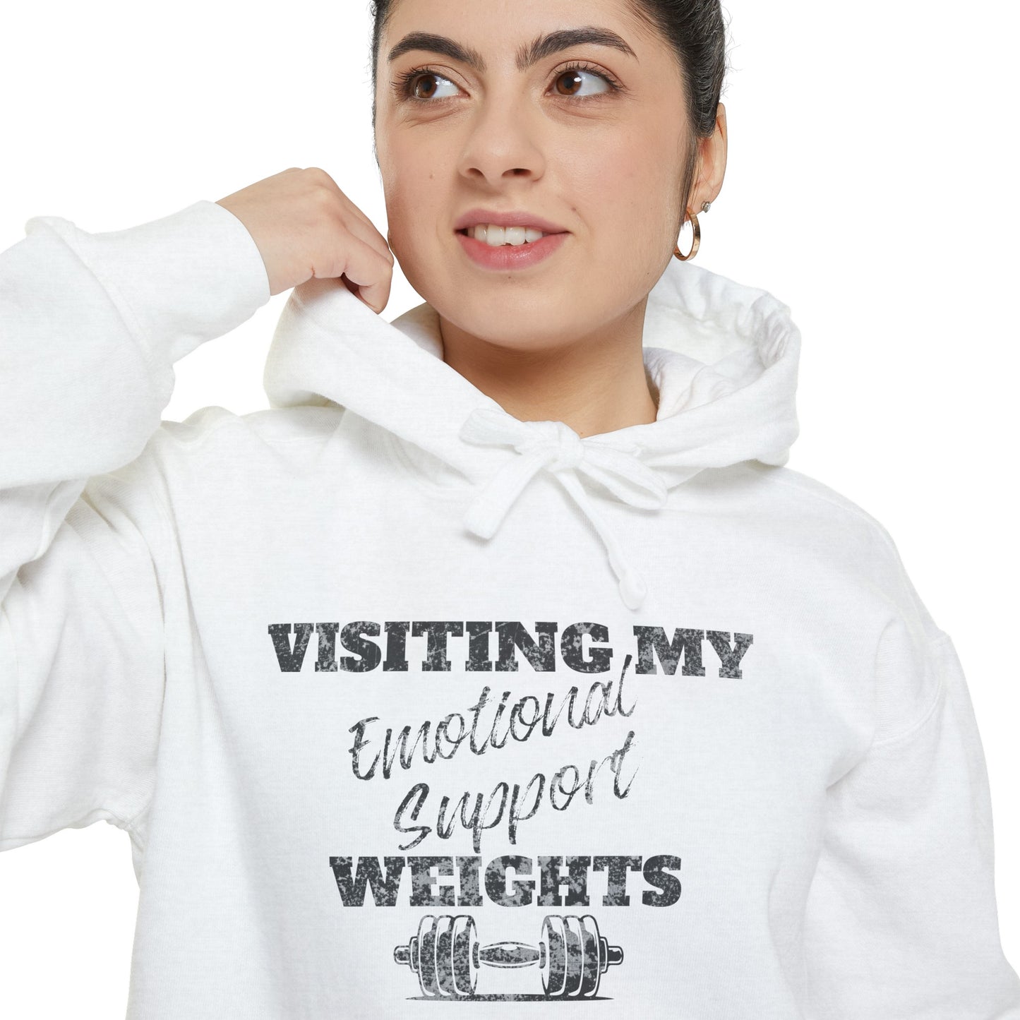 Emotional Support Weights Unisex Garment-Dyed Hoodie
