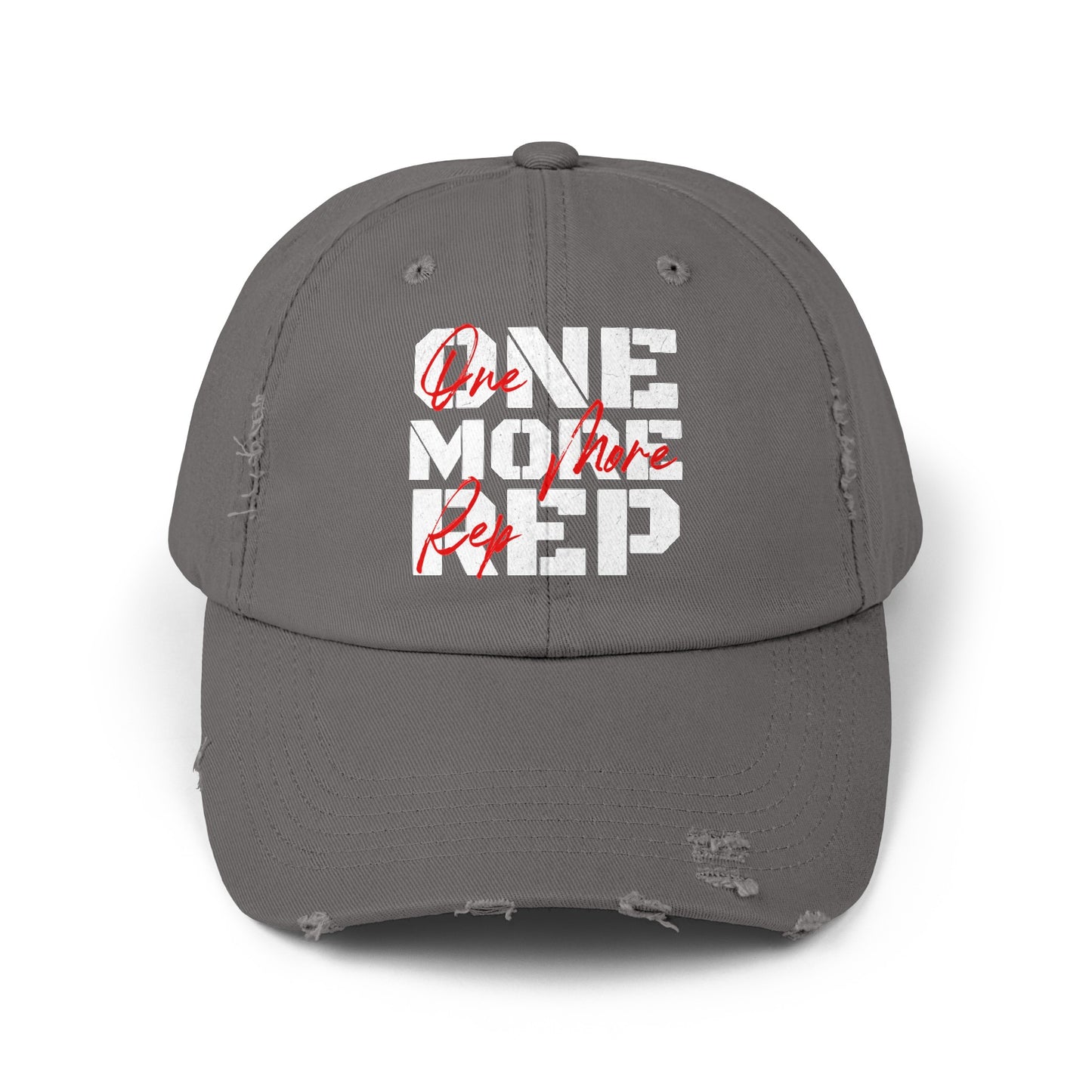 One More Rep Unisex Distressed Cap