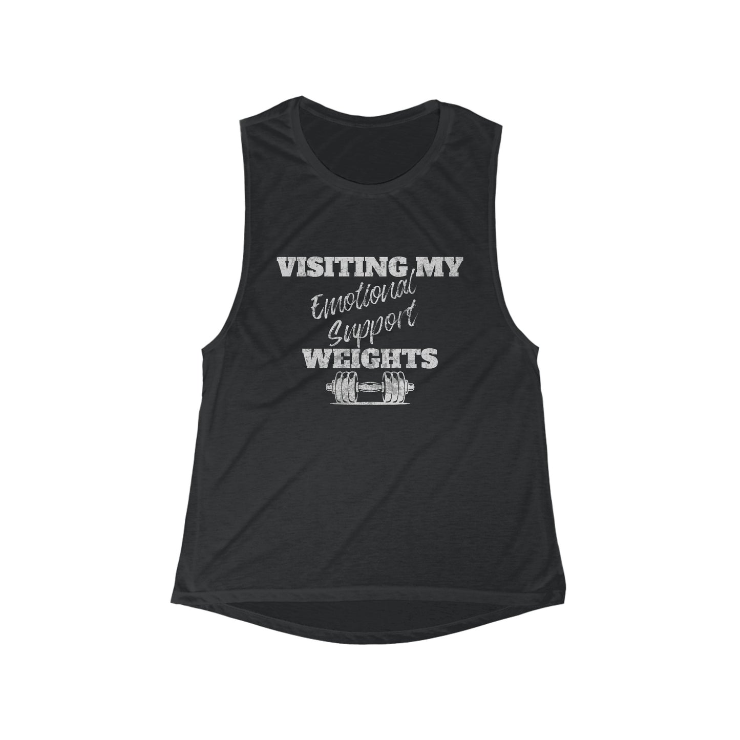 Emotional Support Weights Women's Flowy Scoop Muscle Tank