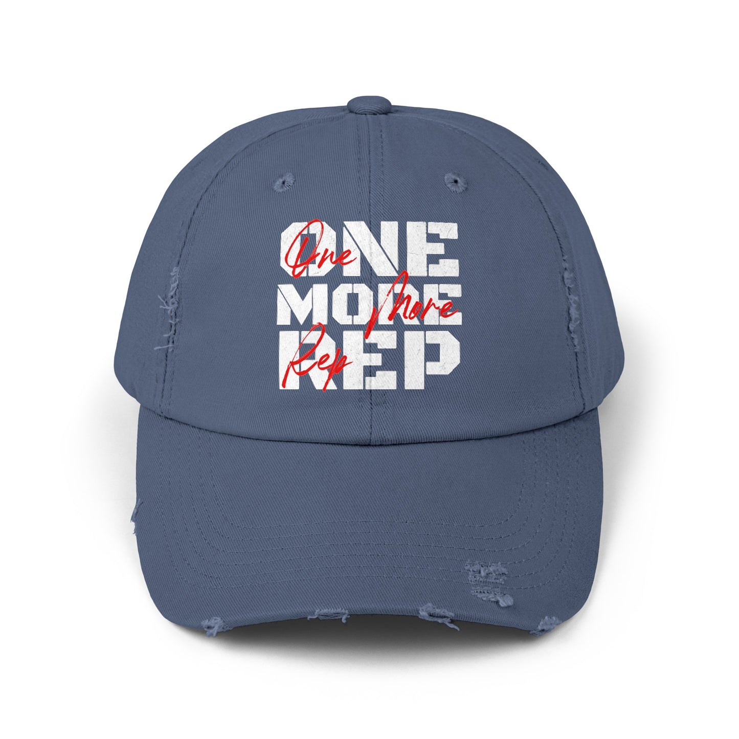 One More Rep Unisex Distressed Cap