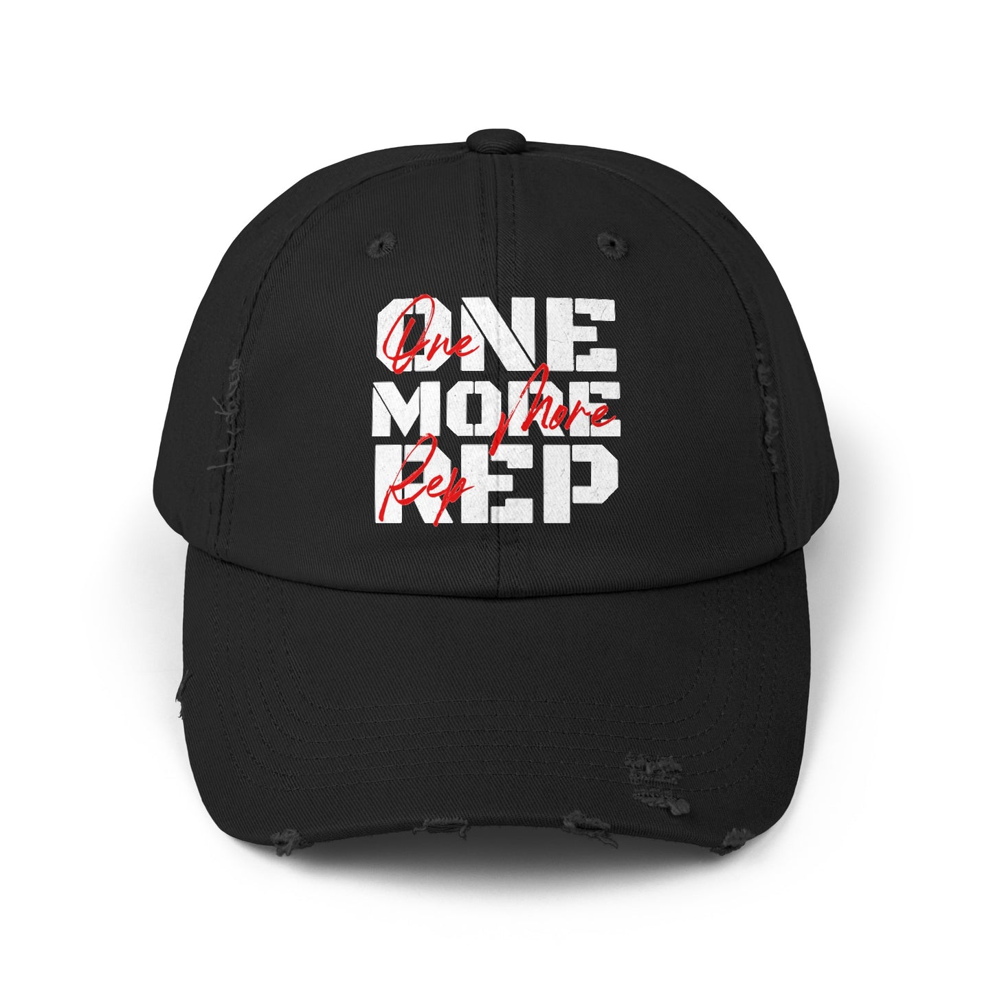 One More Rep Unisex Distressed Cap