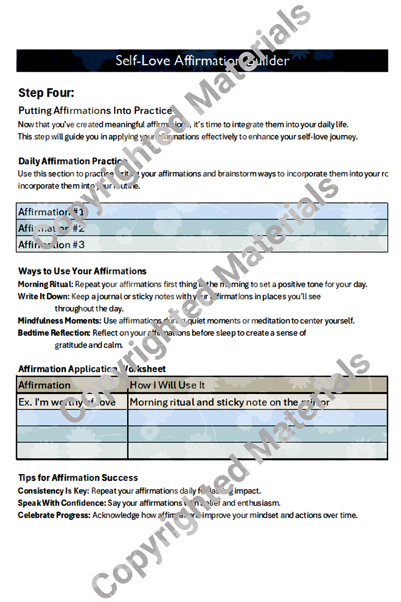 Self-Love Affirmation Builder